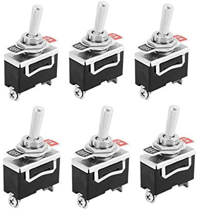 JZK 6 Pièces interrupteur à bascule AC 220 V 20A 2 broches 2 pôles marche/arrêt pour voiture Auto camion bateau