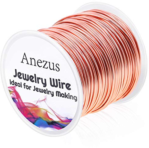 Jewelry Anezus Craft Wire Tarnish-Resistant Copper Beading Wire for Jewelry Making Supplies and Crafting (Copper, 18 Gauge)