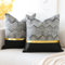 Artscope 2er Set Kissenbezug für Sofa Auto Schlafzimmer Luxuriöser Moderne Minimalist Goldenen Ledernähten Wellenstreifen Dekokissen Kissenhülle Kissen Fall 40x40cm (Schwarz)