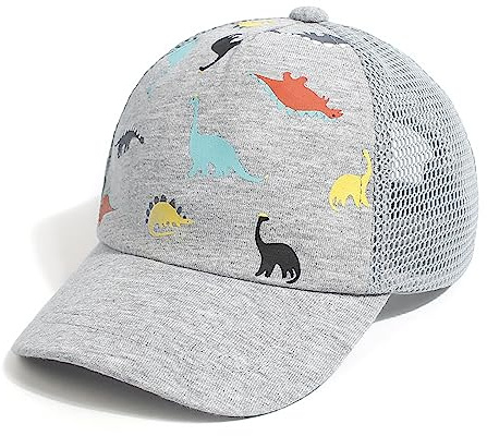 Duoyeree Toddler Baseball Cap Baby Cap Sun hat Print Dinosaur Pattern and Solid Color hat Kids boy Girl Age 0-5t