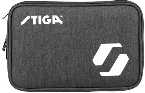 STIGA Racketväska Eco Rival, Praktisk Fodral med Plats för 2 Bordtennisracketar - Tillverkad i Slitstark, Återvunnen Plast