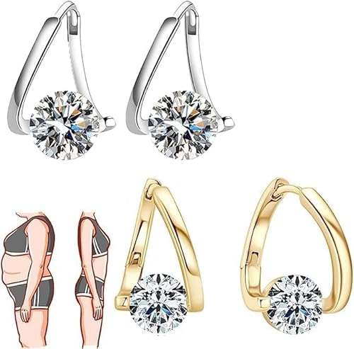 HUOCAI Lymphvity Germanium Earrings 2 Pairs - Magnetology Lymphatic Drainage Earrings