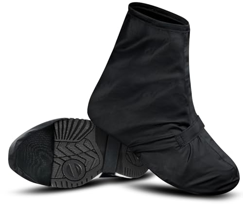 bruwaa vattentäta cykelöverskor, med reflekterande ränder, förstärkt sulspets och justerbara kardborreband, effektiva vattentäta och fuktbeständiga överskor