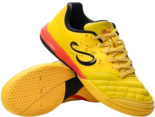 SENDA Ushuaia Pro 2.0 Indoor Soccer, Court, and Futsal Shoes, Men's Size 8.5 / Women's Size 9.5, Yellow