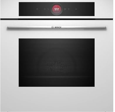Bosch - Forno multifunzione, 60 cm, Serie 8, Elettronica TFT TouchControl, AirFry, Funzione Assist, Home Connect, Pirolisi, Bianco, HBG7741W1
