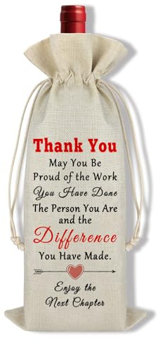 Thank You Gifts for Colleague Leaving Gifts Wine Bag Retirement Gifts for Colleague Appreciation Gifts for Employee Staff Farewell Goodbye Going Away Gift for Coworker