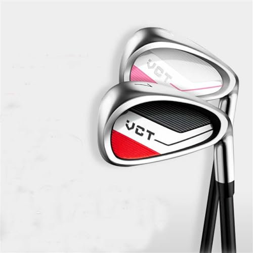 Mazza da golf Premium #7 in ferro con manico in grafite/acciaio per prestazioni imbattibili e presa comoda, ferro da golf per donne e uomini (rosso, albero in grafite)
