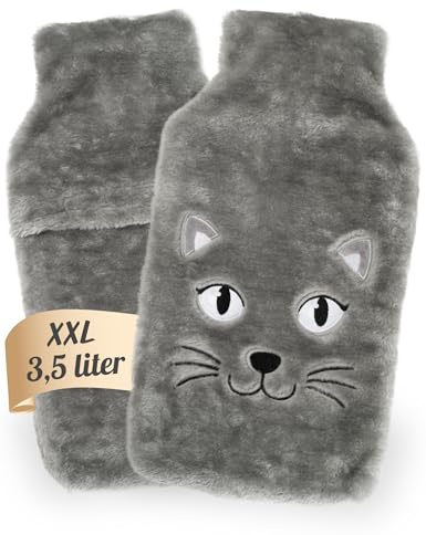 soxo Larga Peluche Bolsa De Agua Caliente Con Funda XXL Hot Water Bottle With Cover Idea De Regalo 3,5L