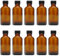 Viva Haushaltswaren Lot de 10 flacons pharmaceutiques en verre marron avec étiquettes de 50 ml Noir