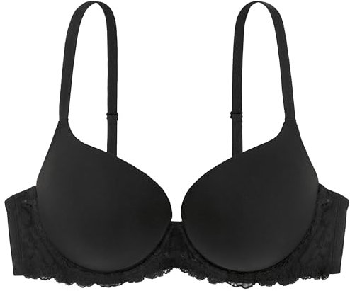 DORINA Women's Claire Super Push Up Bra Push-Up Everyday Bra, Black 34B (Manufacturer Size:34)