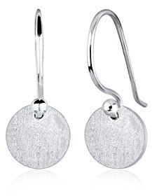 Elli Ohrringe Damen Ohrhänger Geo Plättchen Minimal Trend Matt in 925 Sterling Silber