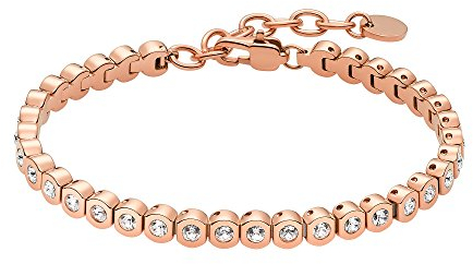 Heideman Armband Damen Amilla II - Aus hochwertigem Edelstahl rosegold farbend matt poliert Tennisarmband mit Zirkonia Steinen weiss mit Verlängerung Armkette Frauen