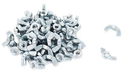 binifiMux Wing Nuts, 6-32 Wing Nuts, Fasteners Parts Butterfly Nut, Hurrican Shutter Panel Hand Twist Tighten Ear Wingnuts, Pack of 60