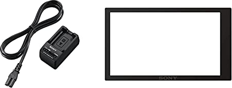 Sony BC-TRW Reiseladgerät (für Lithium-Ionen Akkus der W-Serie, u.a. NP-FW50 für Alpha, Cyber-Shot, Handycam, NEX) & PCKLM17.SYH Displayschutz für Alpha 6000 Systemkamera (7,6 cm (3 Zoll) Display)