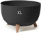 MELTOM Pot de Fleurs Bol avec Pieds Pot de Fleurs d'herbes Bol écologique pour Plantes recyclées, Mat (Noir, XL - 47 cm)