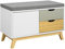 SoBuy FSR92-W Schuhbank mit 2 Schubladen und 1 Tür Truhenbank Sitzbank mit Stauraum Garderobenbank Dielenbank Bettbank Schuhtruhe Sitzkommode BHT ca.: 80x51x38cm