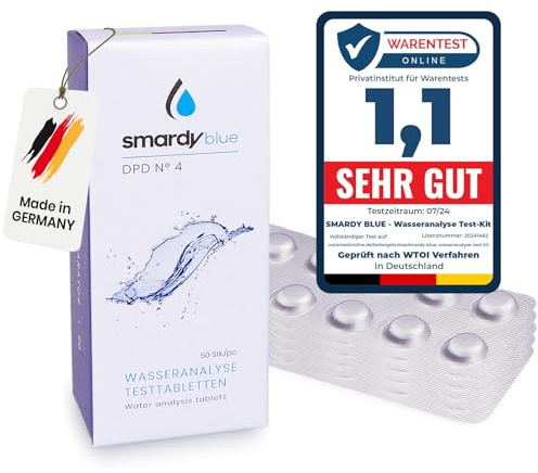 smardy 50 DPD4 tabletas fotómetro, test de oxígeno activo en piscina