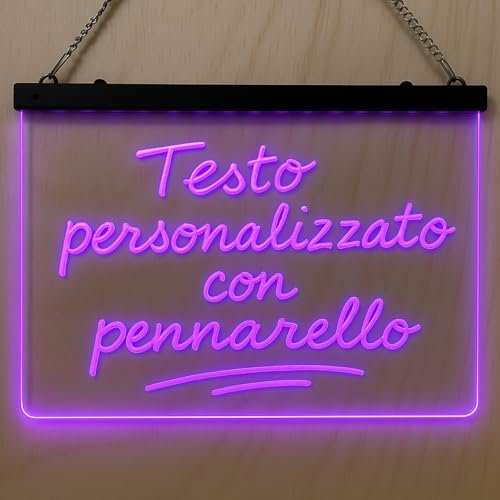Insegna a led personalizzabile da te tabella luminosa personalizzata luce multicolore per locali bar uffici feste on air o semplice comunicazione