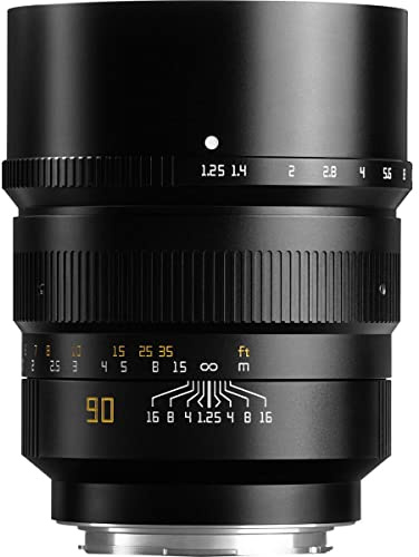 TTArtisan 90mm F/1.25 Metal Bodied Lens Compatible with L Mount - Black