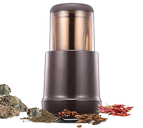 Molinillo de grano eléctrico de 220 V Cuchilla de molinillo de café de acero inoxidable, molinillo desmontable Molino pequeño y portátil para granos de café Semillas de especias Pimienta little