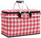 22L Kühltasche Einkaufskorb Carrybag, Faltkorb Picknickkorb Picknicktasche Große isolierte Kühlkorb Lunchtasche Thermo Tasche mit Deckel für Büro Camping Picknick (Rot)