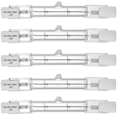 Dimmable Ampoule Eco halogène R7S 78mm,120W=150W, 230V 1500lm blanc chaud T3 J78 Projecteur Halogène Linéaire pour l’éclairage de paysage, sécurité, lampadaires (paquet de 5)