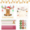 Weihnachtseinladungskarte, Weihnachtskarten mit Umschlägen und Aufkleber, Weihnachtselch-einladungskarten, 12 Einladungskarten +12 Umschläge+12 Umschlagaufkleber, Einladungen zur Weihnachtsfeier