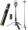 Avaspot 63 Selfie Stick Tripod, All-in-one Extendable Aluminum Phone Tripod Stand, with Wireless Bluetooth Remote, Rotatable, Portable for Travel/Vlog/Video Recording