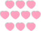 DUJEQM Magnete für Magnettafel Kühlschrankmagnete,10 Stück Magnet Magnete Stark Magnete Kühlschrank Mini Magnete Klein Whiteboard Magnete Herz Magneten für Tafel Schule Magnetwand Pinnwand Büro, Rosa