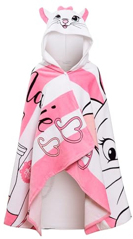 Disney Toalla con capucha de punto, Poncho de Ángel, 100% algodón, Toalla de playa para niños, Toalla de baño, envoltura de natación, bata de cambio para niños