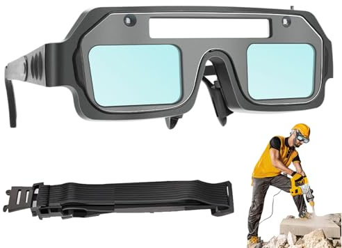 Genérico Gafas De Soldar Con Oscurecimiento Automático | Gafas De Soldadura Con Protección Solar - Lentes Cómodas Con Protección Ocular Y Diseño Envolvedor Para Esmerilado