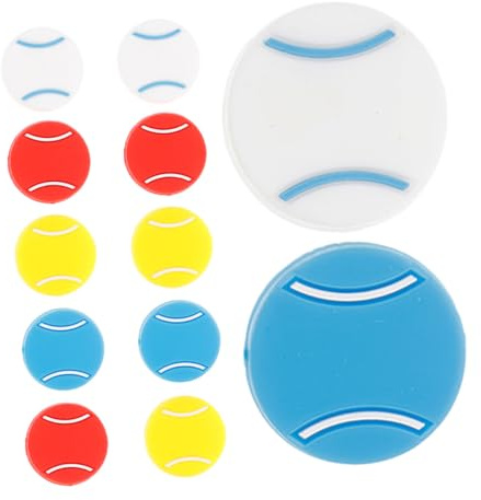 Alipis 12 pièces Amortisseurs de Vibration pour Raquette de Tennis Silicone Absorbeurs de Chocs Forme de Balle Protection des Cordes pour Joueurs de Tennis Installation Facile et Rapide
