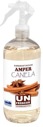 AMBIENTADOR en SPRAY para el hogar AMPER con FRAGANCIA PERMANENTE (500 ml, Canela)