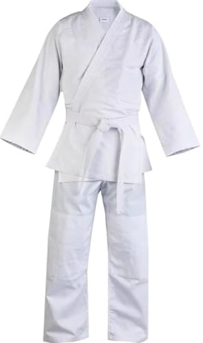 Hfppkn Judo Gi Uniform, Brazilian Jiu Jitsu Gi for Men Women, Martial Arts Lightweight Training Uniform with Belt