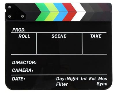 Yanmis Pizarra Blanca de Pizarra de Película Magnética, Tablero Marcador Acrílico Colorido para Accesorios de Producción de Películas, 30x24cm (BLACK)