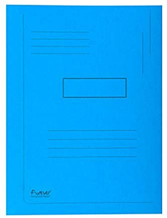 Exacompta - Réf. 445006E - Carton de 50 chemises imprimées avec 2 rabats Forever® 290 g/m² - chemises 100% recyclées et certifiées Ange Bleu - dimensions 24 x 32 cm pour format A4 - couleur bleu vif
