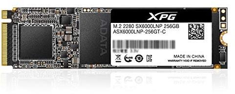 ADATA XPG SX6000Lite 256GB M.2 Interne Solid State Drive SSD-Festplatte, schwarz