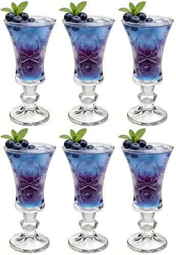 Sdatook Shot Glasses, 1.5oz Shot Glasses Set of 6/Cordial Glasses/Sherry Glasses