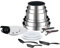 Tefal Ingenio, Batterie de cuisine 15 pièces, Induction, Acier inoxydable, Revêtement antiadhésif, Indicateur de température, Gain de place, Fabriqué en France, Preference On L9749802