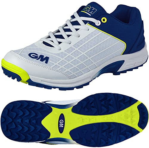 Gunn & Moore GM Gummi Cricketskor | All Rounder | andningsbar lätt sömlös konstruerad stickad nätöverdel | 2-ton TPU yttersula | Finns i storlekar UK Junior 1-6 och UK 7-13