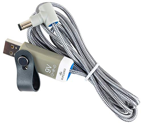 myVolts Ripcord-USB-Ladekabel mit 9V DC Ausgangsstecker kompatibel mit Millenium MPS-850, MPS-450 E-Drum Set