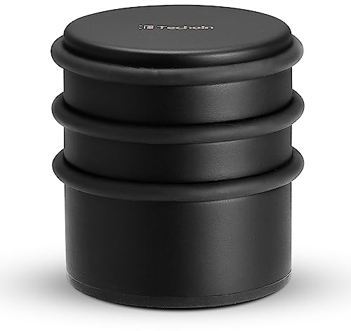Techoln Türstopper für Einbrennfarbe - 7 x 7,2 cm hoch - 0,8 kg schwerer Türstopper - kein Bohren und Einbau erforderlich (Schwarz)