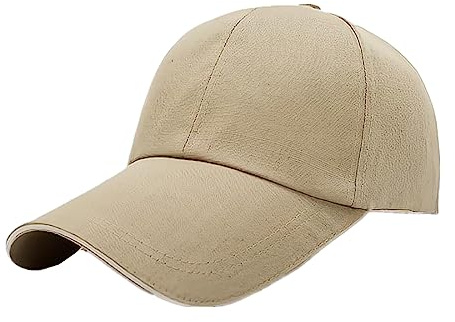 Gorra de béisbol Gorra Visera Larga Sombrero Deportivo Unisex Anti-UV Verano Gorra Hombres Mujeres Transpirable Sombrero Sol Playa Viaje Pesca Golf Gorra Snapback Trucker, caqui oscuro, 56-59