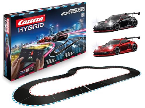 Carrera HYBRID Devil Drivers, Rennspaß der neuen Generation, Legendäre Rennboliden Porsche 911 GT3 R im Maßstab 1:50, Hybrid Technologie mit KIIUnterstützung, Steuerung per SmartphoneIApp