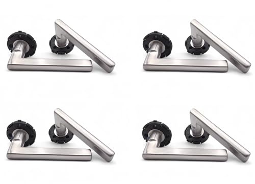 Schartec® Dörrhandtag Avery set om 4 rostfritt stål för innerdörr handtagsset rumsdörrar dörrhandtag dörrhandtag dörrhandtag dörrbeslag