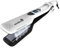 Plancha de pelo a vapor, plancha de vapor profesional de nano titanio cerámica, con peine extraíble + LCD digital + temperatura ajustable de 5 niveles + bloqueo automático de temperatura (blanco)