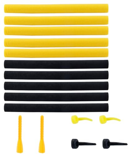 Orivin Kit de montage Zig 18 pièces pour la pêche à la carpe, ensemble réglable avec marqueurs en mousse Zig, flotteurs et ligne Zigs inclus, noir et jaune