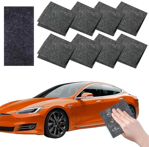 8 Paños Nano para Eliminar Arañazos del Coche,Reparador de Rayaduras,Limpieza Profunda y Protección de la Pintura,Paño Reparador Arañazos Coche,Reparar Rayones de Pintura (Sin Dañar la Carrocería)