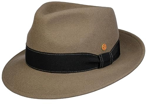 Mayser Manuel Fedora Hat Bogart Plain Ribbon Handmade Made in EU Unisex Summer Winter
