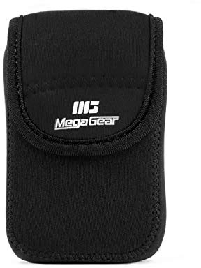 MegaGear mg797 Ultra luz Funda de Neopreno con mosquetón para Olympus rígida TG-6, TG-5, TG-4/TG-870, TG-860 Cámara – Negro
